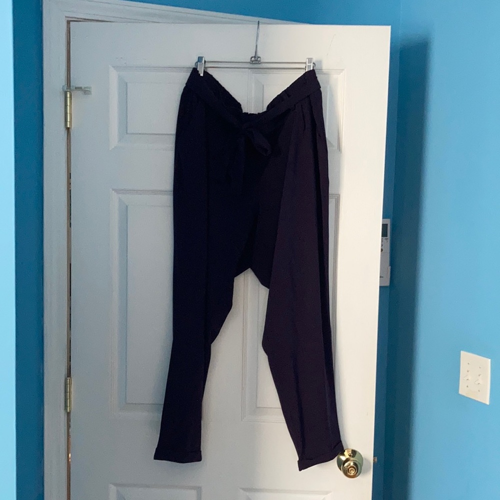 Torrid: eggplant purple tie wasted pants